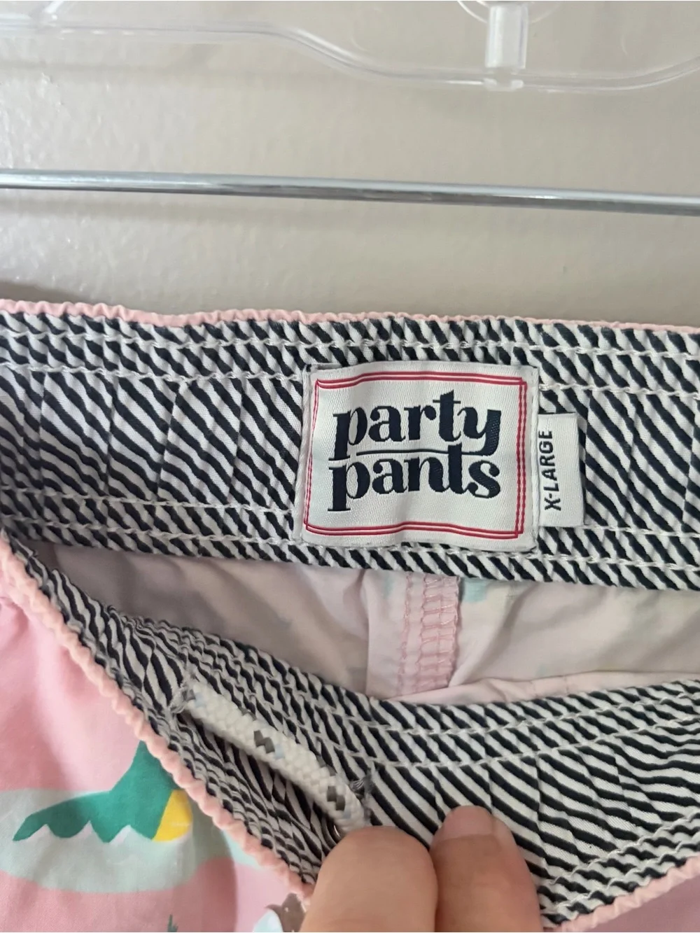 Party Pants Mens Golf Swim Trunks Pink Lets Par-Tee Bigfoot Gator Print